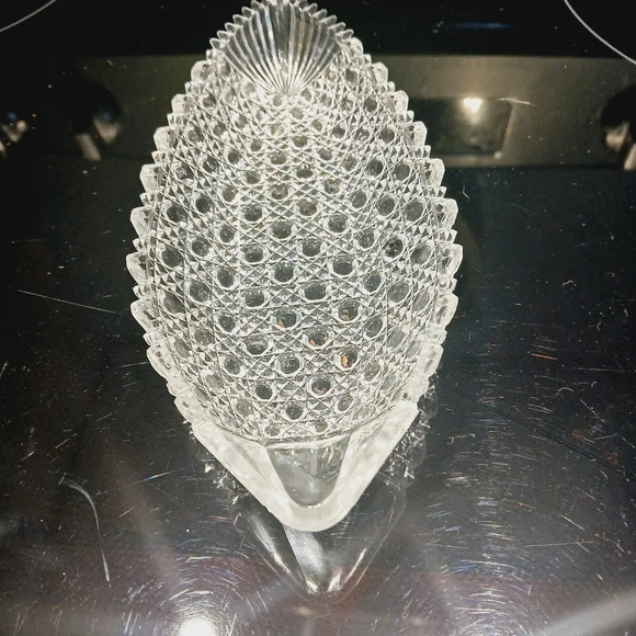 Antique American Cut Glass Relish Dish Canoe Boat Tray  Saw Tooth - Picture 2 of 8